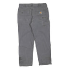 CARHARTT Mens Cotton Blend Grey Regular Fit Straight Leg Trousers W36 L27