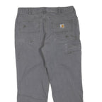 CARHARTT Mens Cotton Blend Grey Regular Fit Straight Leg Trousers W36 L27