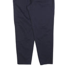TEDDYS Womens Cotton Blend Navy Regular Fit Trousers W32 L30 Classic Zip Closure