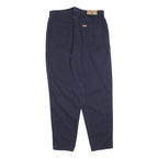 TEDDYS Womens Cotton Blend Navy Regular Fit Trousers W32 L30 Classic Zip Closure