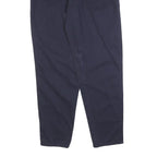 TEDDYS Womens Cotton Blend Navy Regular Fit Trousers W32 L30 Classic Zip Closure
