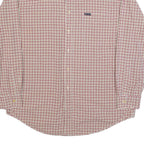 CHAPS Mens Cream & Red Checked Shirt XL Classic Button Down Collar Long Sleeve