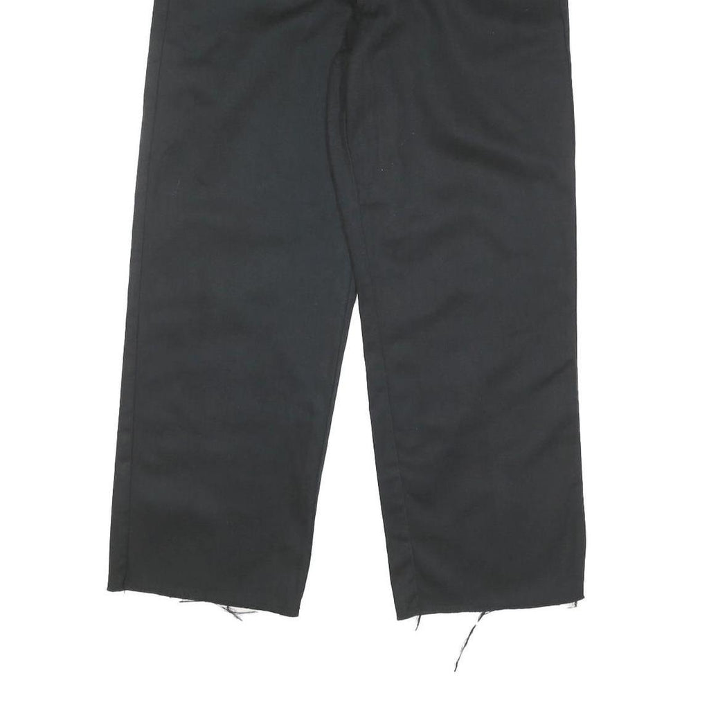DICKIES Mens Regular Black Cotton Blend Zip Trousers W34 L29 Workwear Classic
