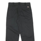 DICKIES Mens Regular Black Cotton Blend Zip Trousers W34 L29 Workwear Classic