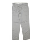 CARHARTT Mens Cotton Blend Grey Regular Straight Trousers W34 L30 Workwear Zip