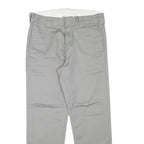 CARHARTT Mens Cotton Blend Grey Regular Straight Trousers W34 L30 Workwear Zip