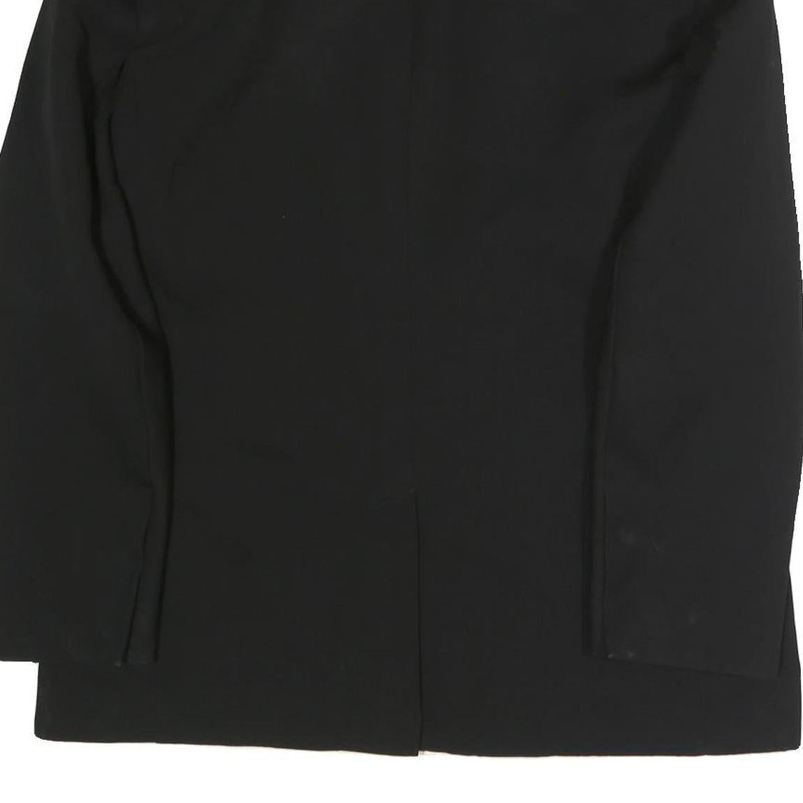 ZARA Womens Black Classic Jacket L Polyester Blend Button Plain Tailored