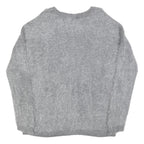 ELLEN AMBER Womens Grey Plain Jumper Crew Neck Basic Knit M Casual Knitwear