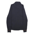 NAPAPIJRI Mens Navy Blue Jacket L Cotton Zip Up Casual Printed Logo