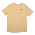 NIKE Mens Beige Cotton Blend T-Shirt M Short Sleeve Crew Neck Sportswear Casual