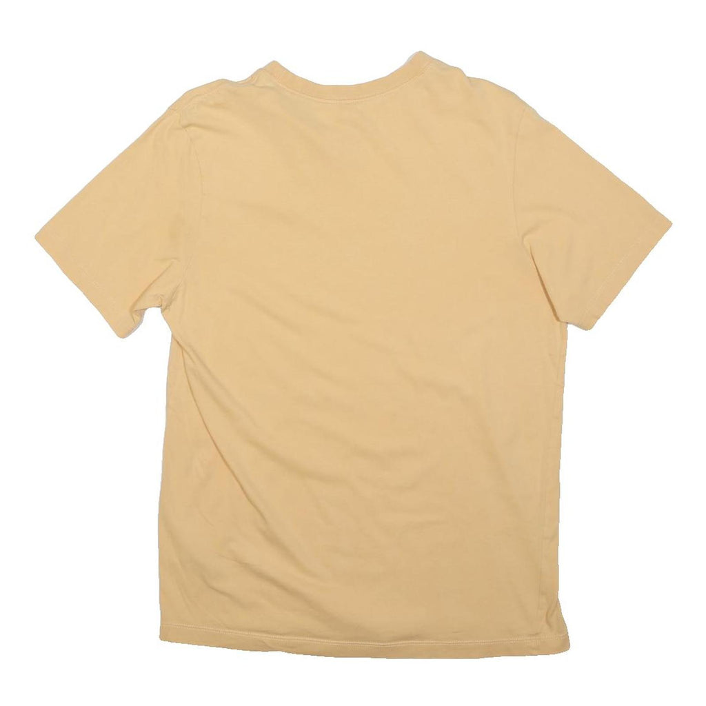 NIKE Mens Beige Cotton Blend T-Shirt M Short Sleeve Crew Neck Sportswear Casual