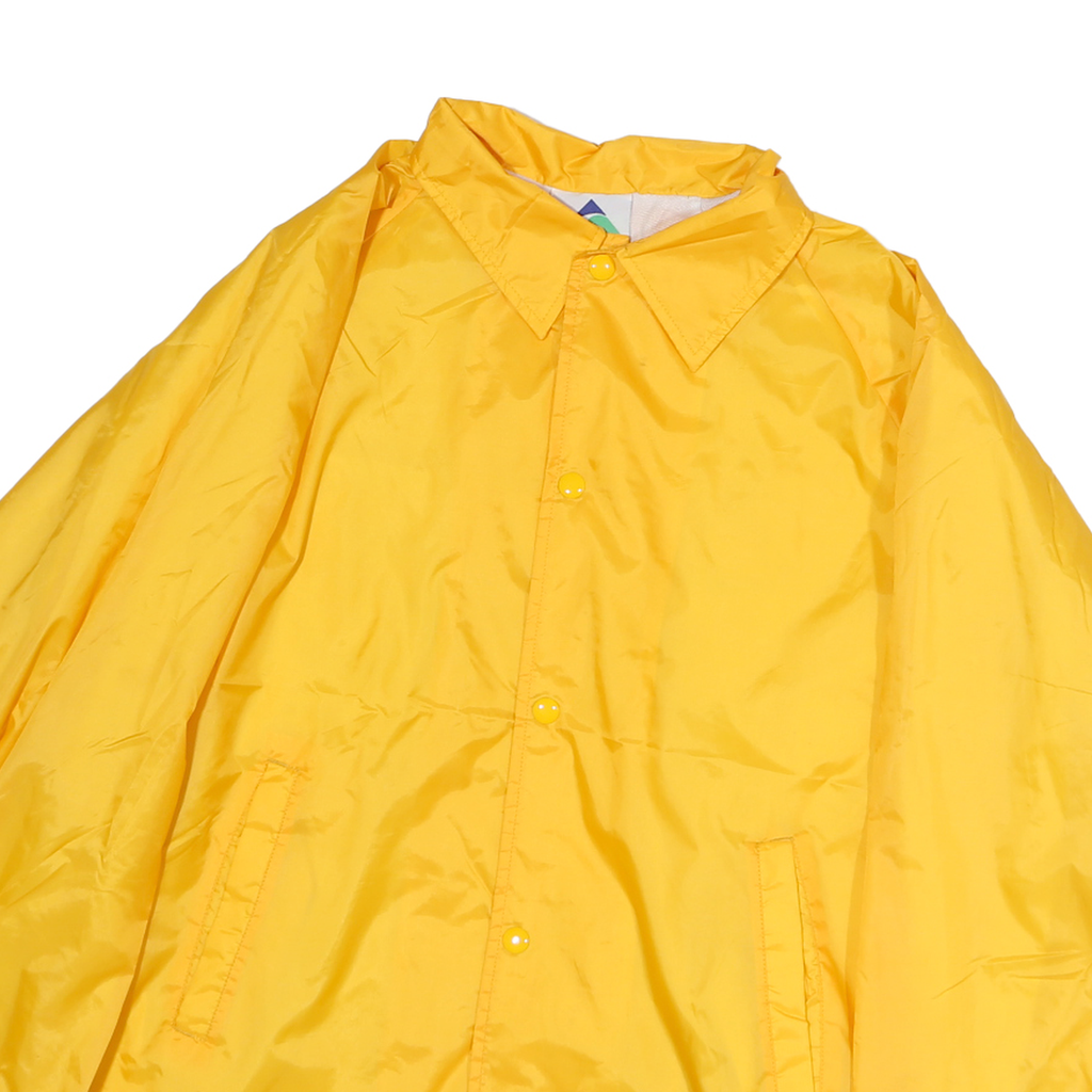 AUGUSTA Mens Yellow Polyester Button Jacket M Plain Casual Lightweight