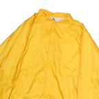 AUGUSTA Mens Yellow Polyester Button Jacket M Plain Casual Lightweight