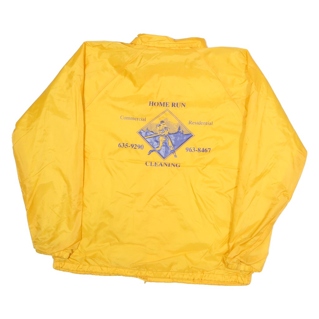 AUGUSTA Mens Yellow Polyester Button Jacket M Plain Casual Lightweight