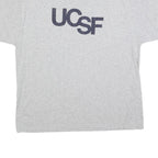 CHAMPION Mens Grey UCSF Graphic T-Shirt XL Short Sleeve Crew Neck Cotton Blend