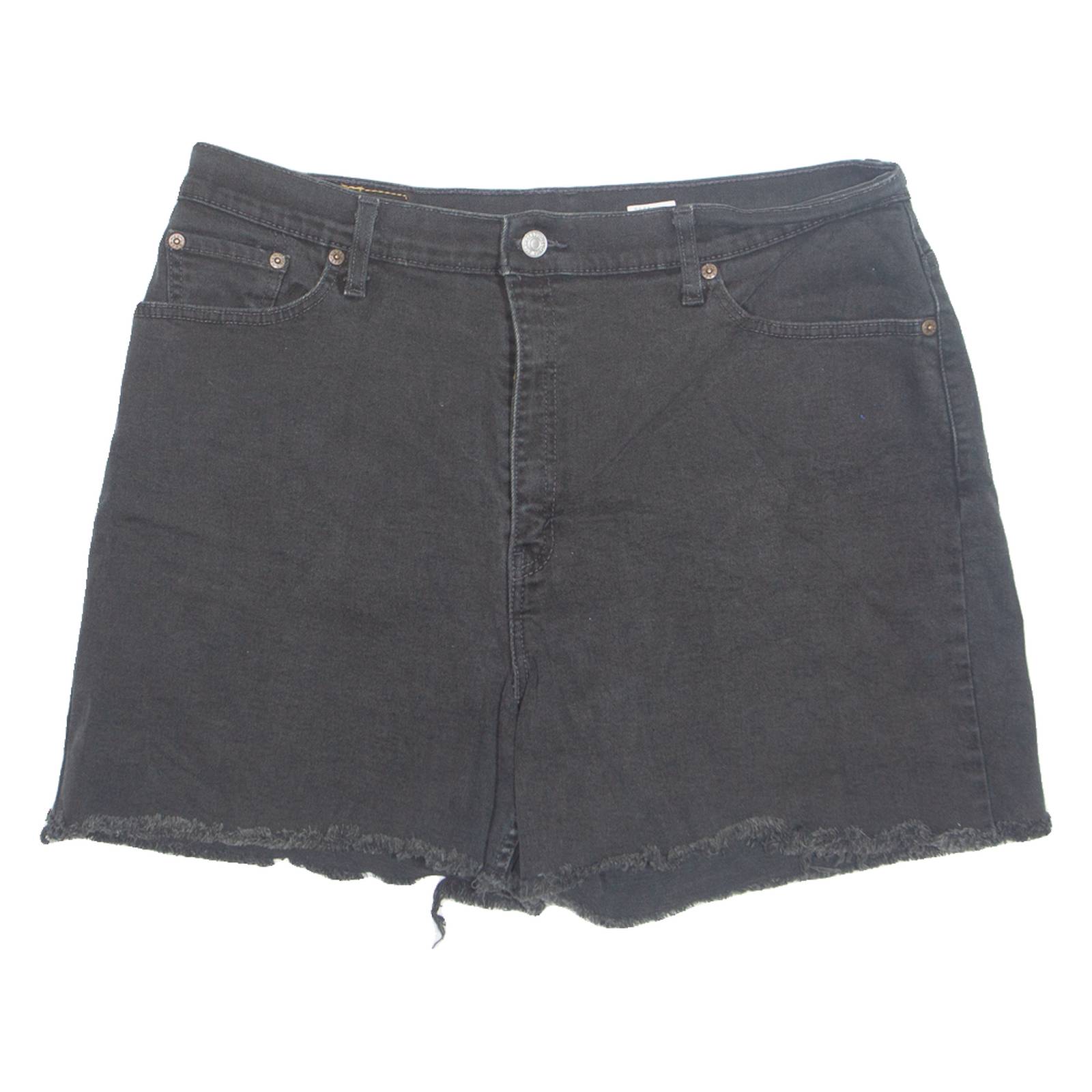 LEVI'S Cut Off 550 Womens Denim Shorts Black L W36