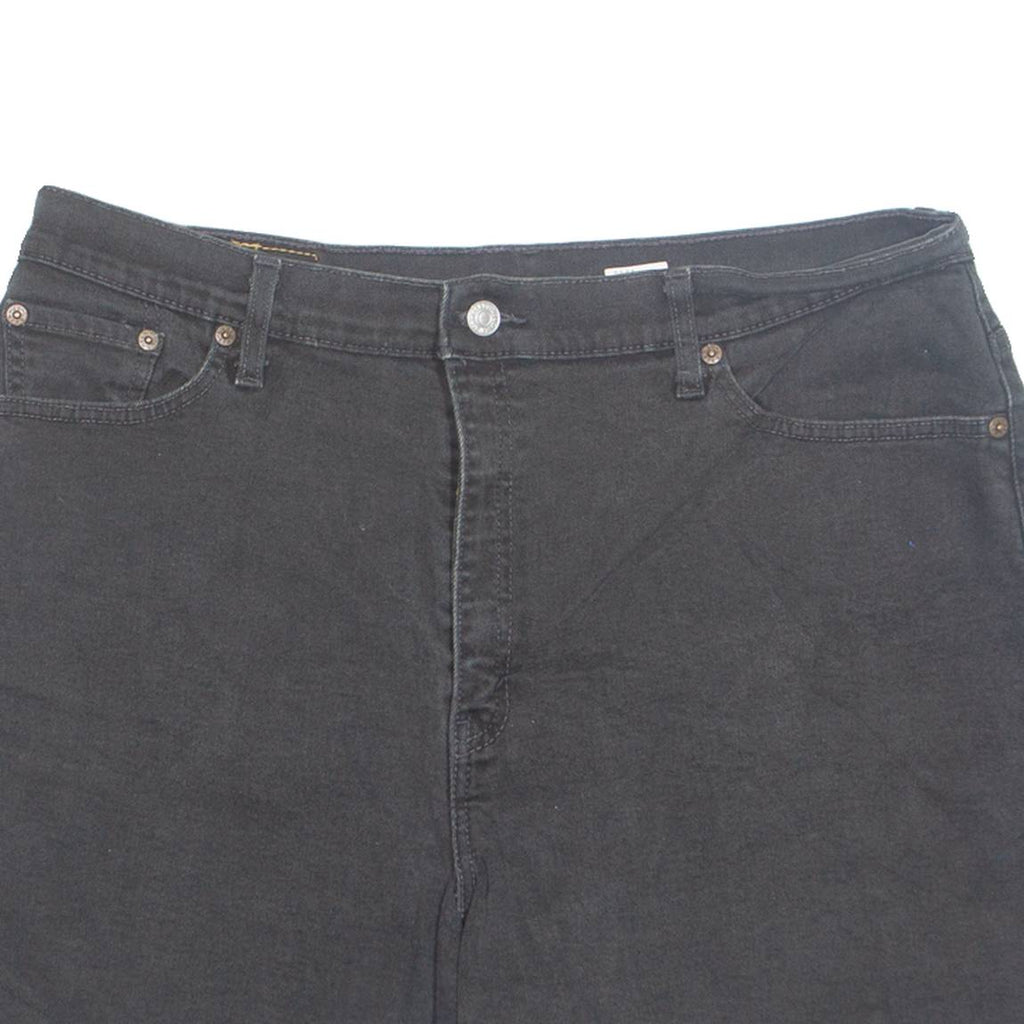 LEVI'S Cut Off 550 Womens Denim Shorts Black L W36