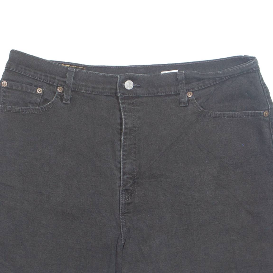 LEVI'S Cut Off 550 Womens Denim Shorts Black L W36