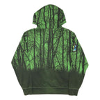 ELECTIRC Mens Green & Black Printed Full Zip Hoodie S Electric Logo Tree Design