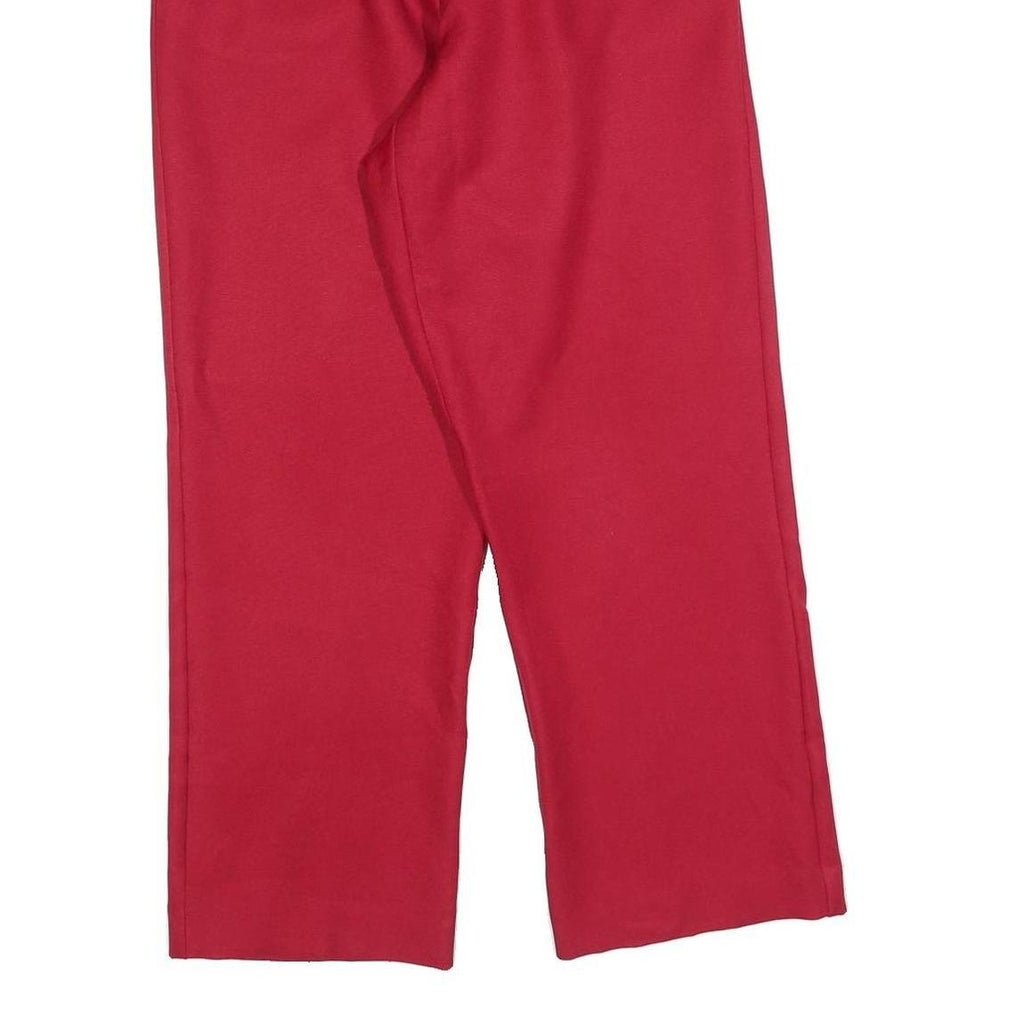 ALFRED DUNNER Womens Polyester Red Relaxed Straight Trousers W28 L28 Comfortable