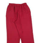 ALFRED DUNNER Womens Polyester Red Relaxed Straight Trousers W28 L28 Comfortable