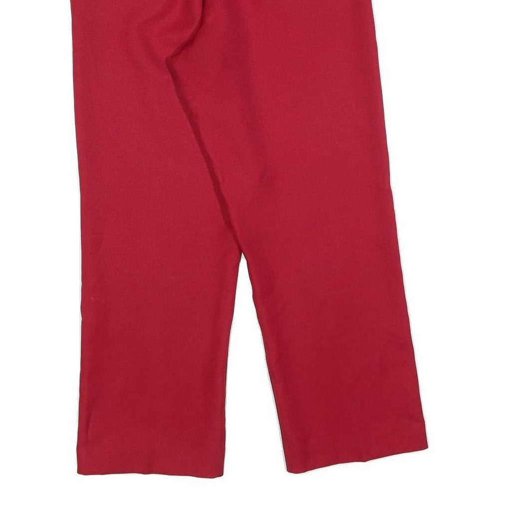 ALFRED DUNNER Womens Polyester Red Relaxed Straight Trousers W28 L28 Comfortable