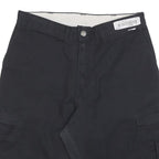 DICKIES Mens Black Cargo Cotton Blend Shorts Size M W32 Workwear Durable