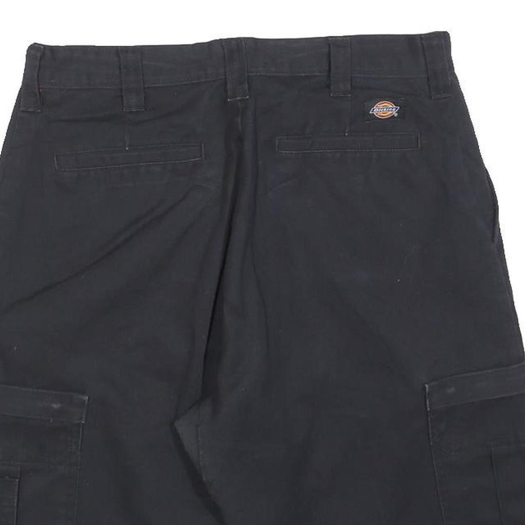 DICKIES Mens Black Cargo Cotton Blend Shorts Size M W32 Workwear Durable