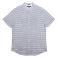 TOMMY HILFIGER Mens Blue & White Striped Linen Blend Shirt XL Casual Button-Down