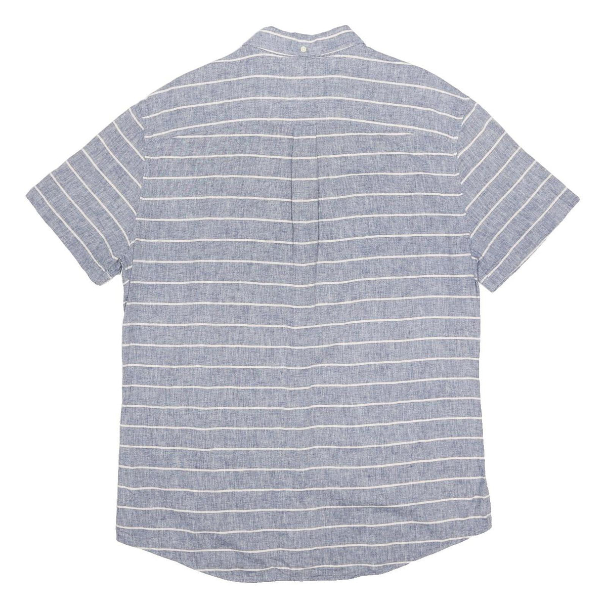 TOMMY HILFIGER Mens Blue & White Striped Linen Blend Shirt XL Casual Button-Down