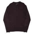 FRENCH CONNECTION Mens Maroon Cotton Blend Long Sleeve Plain XL Polo Shirt