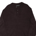 FRENCH CONNECTION Mens Maroon Cotton Blend Long Sleeve Plain XL Polo Shirt