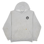 CARHARTT Mens Grey Hoodie L Flatmade Concrete Print Cotton Blend