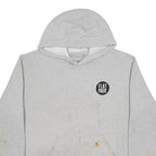 CARHARTT Mens Grey Hoodie L Flatmade Concrete Print Cotton Blend