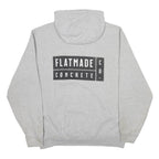 CARHARTT Mens Grey Hoodie L Flatmade Concrete Print Cotton Blend
