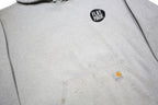 CARHARTT Mens Grey Hoodie L Flatmade Concrete Print Cotton Blend
