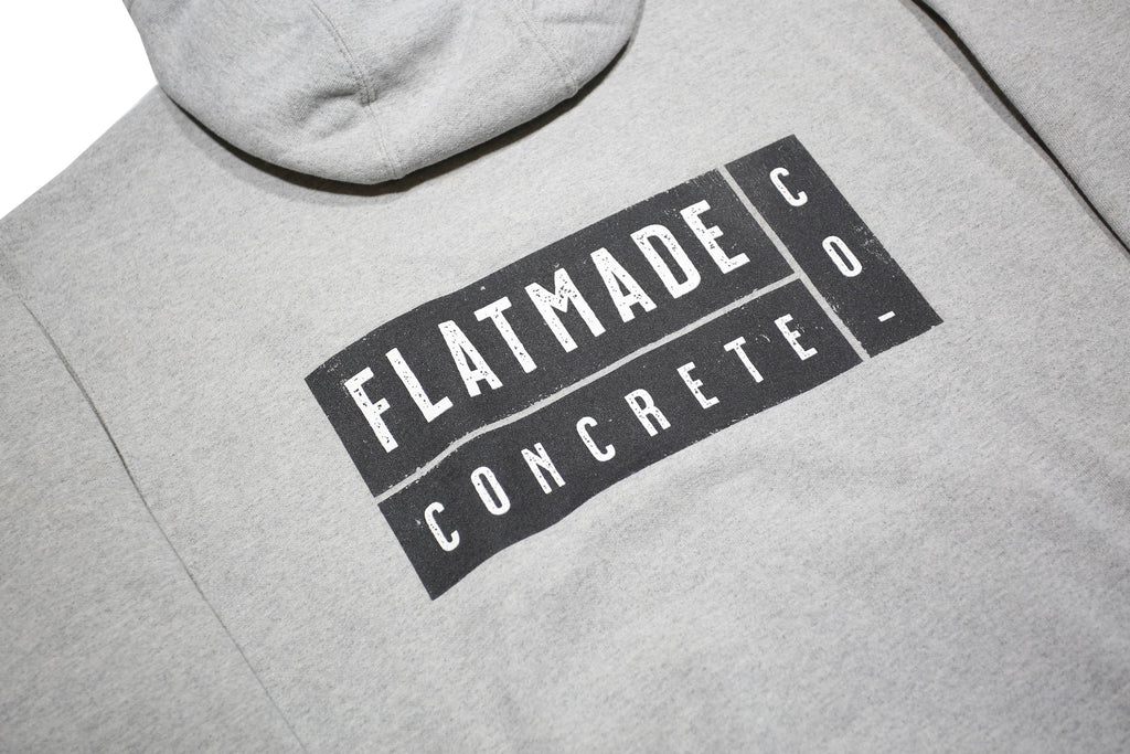 CARHARTT Mens Grey Hoodie L Flatmade Concrete Print Cotton Blend