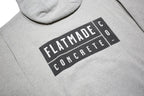 CARHARTT Mens Grey Hoodie L Flatmade Concrete Print Cotton Blend