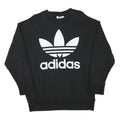 ADIDAS Mens Black Crew Neck XS Cotton Blend Casual Sweatshirt Pullover
