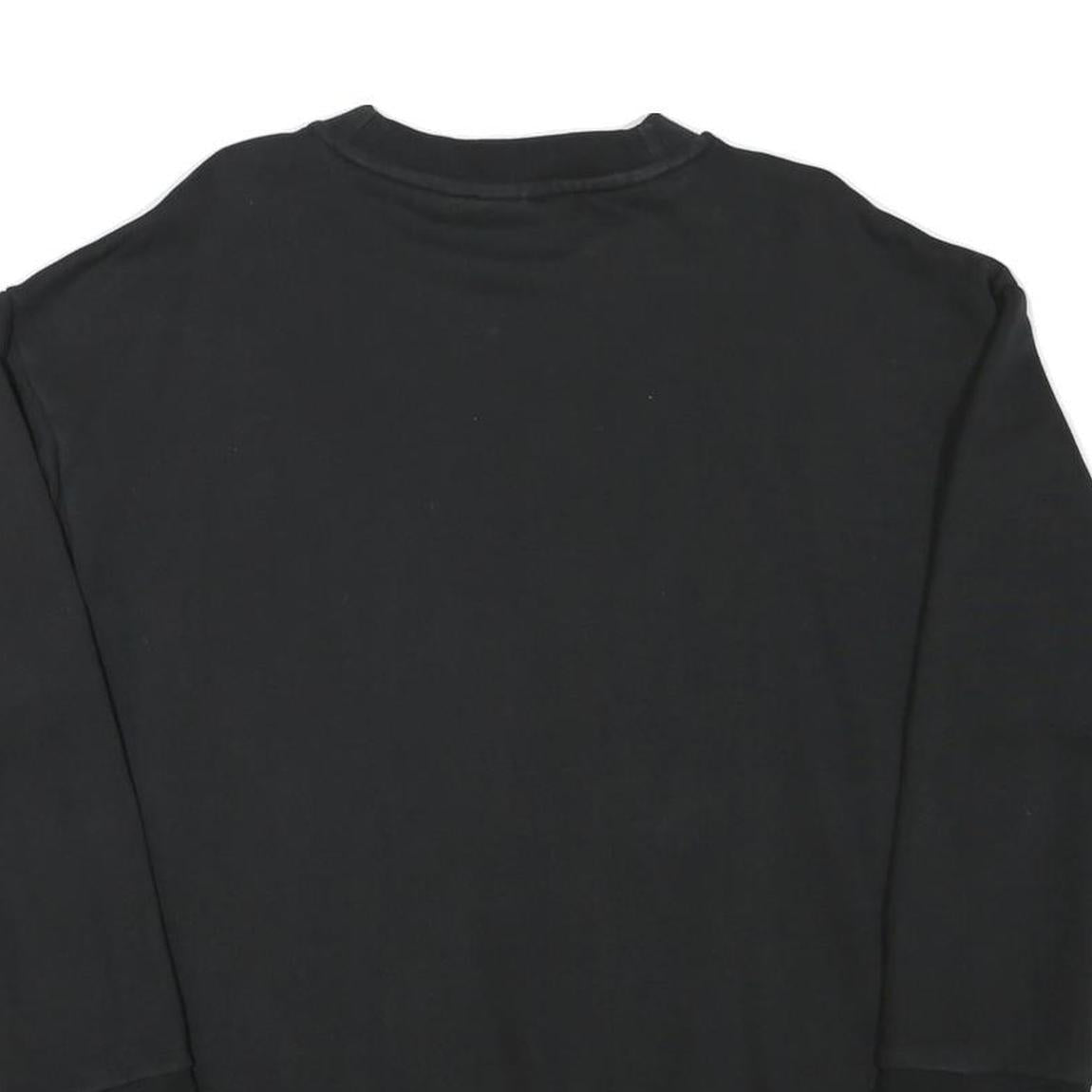 ADIDAS Mens Black Crew Neck XS Cotton Blend Casual Sweatshirt Pullover