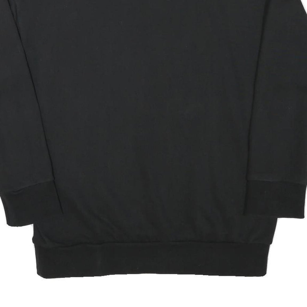 ADIDAS Mens Black Crew Neck XS Cotton Blend Casual Sweatshirt Pullover
