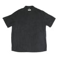 CANDA Mens Black Polyester Blend Casual Shirt L Button Front Relaxed Fit