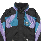 CHOKO Womens Black & Purple Nylon Jacket M Zip Plain Casual Outdoor