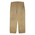 DICKIES Mens Regular Fit Cotton Blend Beige Workwear Trousers W34 L32 Durable