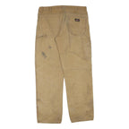 DICKIES Mens Regular Fit Cotton Blend Beige Workwear Trousers W34 L32 Durable