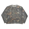 JERZEES Mens Brown Camouflage Crew Neck 2XL Cotton Blend Casual Sweatshirt
