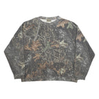 JERZEES Mens Brown Camouflage Crew Neck 2XL Cotton Blend Casual Sweatshirt