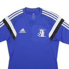 ADIDAS Womens Blue Football Shirt S Short Sleeve V-Neck Sports Jersey