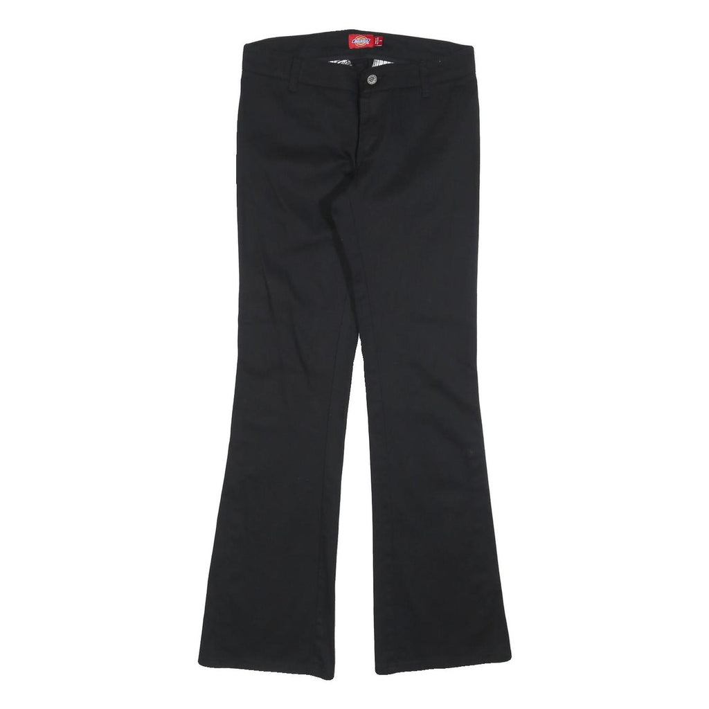 DICKIES Womens Black Slim Bootcut Trousers W28 L32 Workwear Comfort