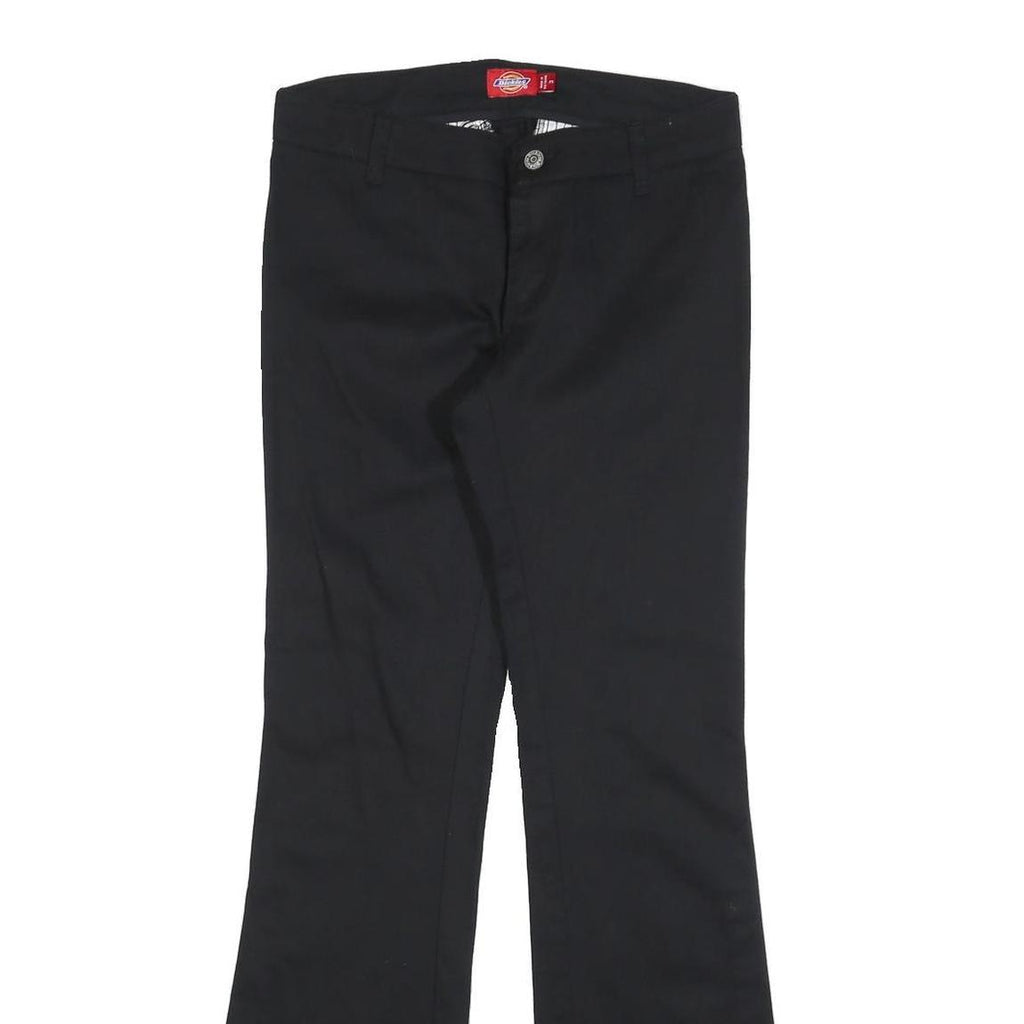 DICKIES Womens Black Slim Bootcut Trousers W28 L32 Workwear Comfort